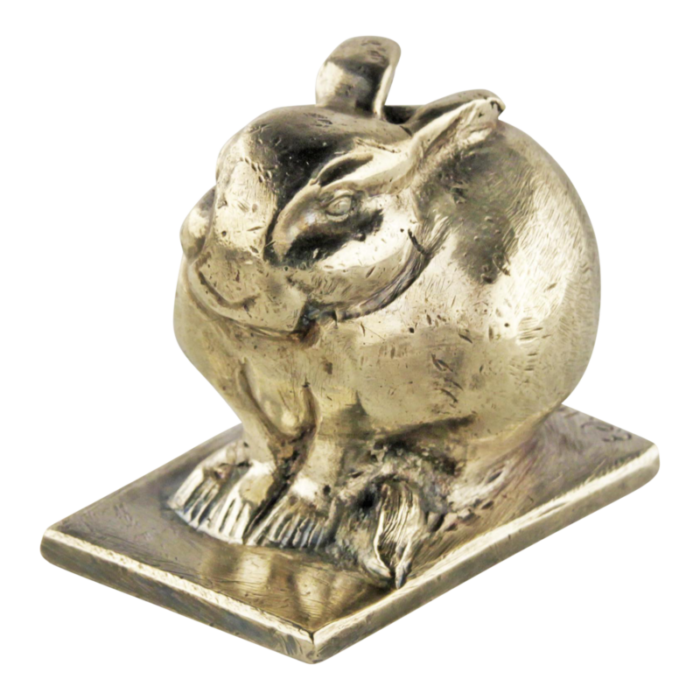 art deco silverednickeled bronze rabbit sculpture designed by animalier swiss author edouard marcel sandoz for the french firm susse freres 3659