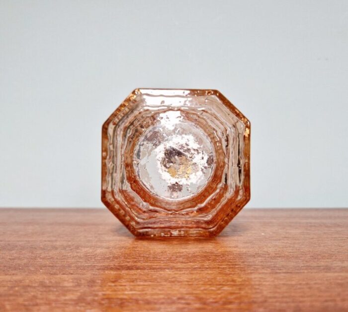 art deco skyscraper ceiling light in pink transparent glass 1920s 6