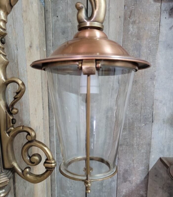 art nouveau brass copper wall lantern outdoor lamp 4