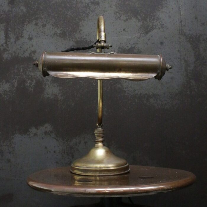 art nouveau french brass table piano lamp 6