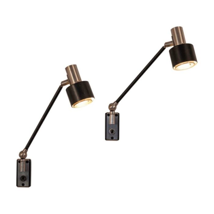 articulated wall lights from stilnovo italy 1950s 1