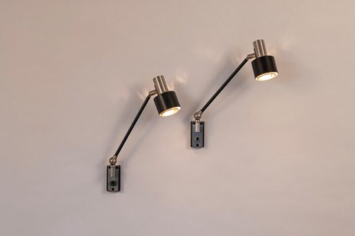 articulated wall lights from stilnovo italy 1950s 2