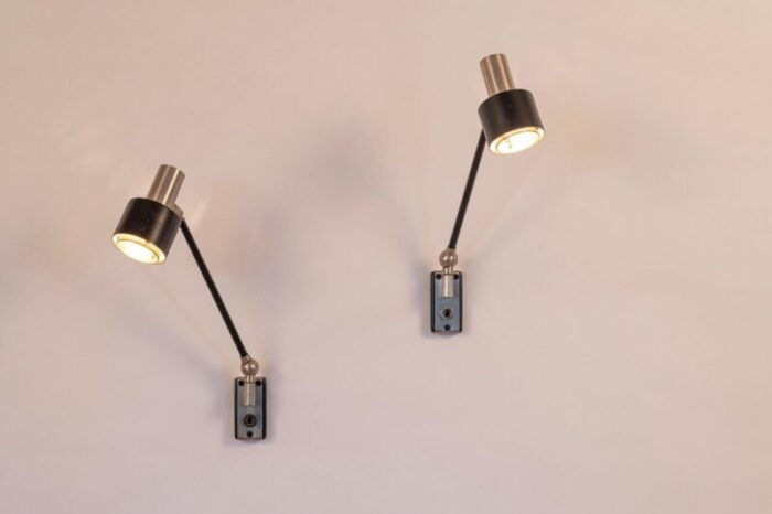 articulated wall lights from stilnovo italy 1950s 4