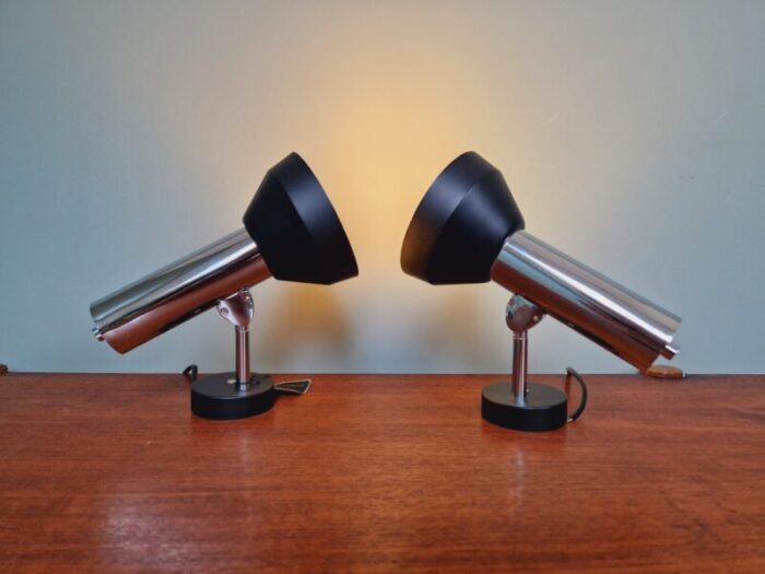 articulated wall lights in chromed metal from boulanger belgium 1970s set of 2 10