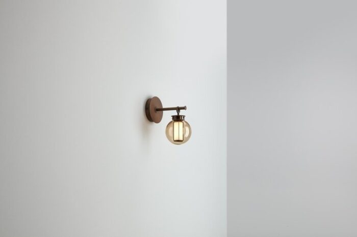 bai a di di wall light in bronze and amber glass by neri hu 5