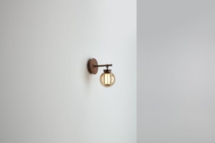 bai a di di wall light in bronze and transparent glass by neri hu 1