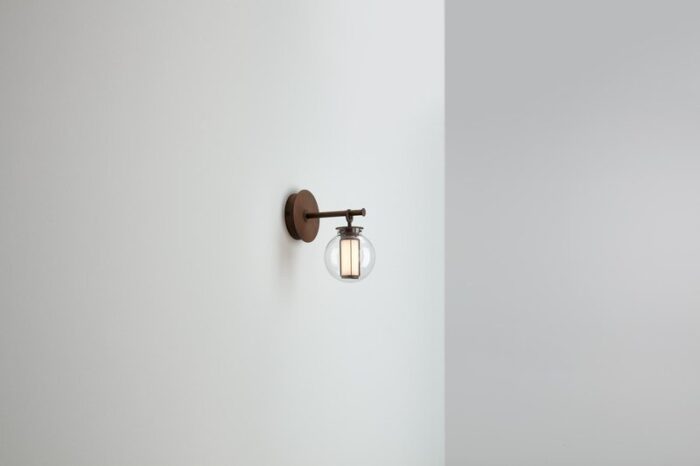 bai a di di wall light in bronze and transparent glass by neri hu 3