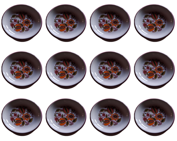 bali soup plates from boch belgium 1970s set of 12 9336