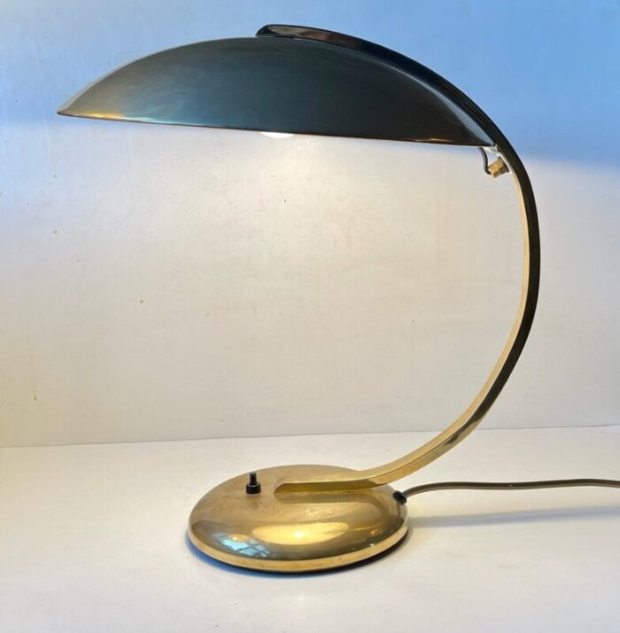 bauhaus brass desk lamp by egon hillebrand 1940s 2