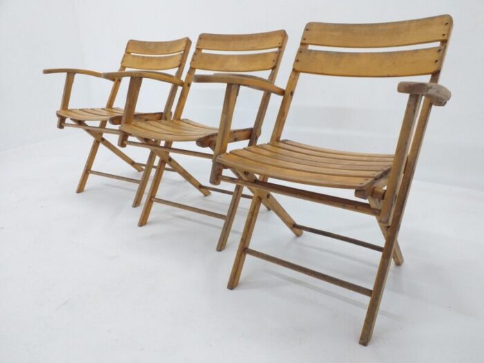 bauhaus folding armchairs from naether germany 1930s set of 3 4