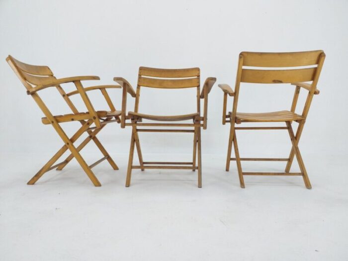 bauhaus folding armchairs from naether germany 1930s set of 3 6