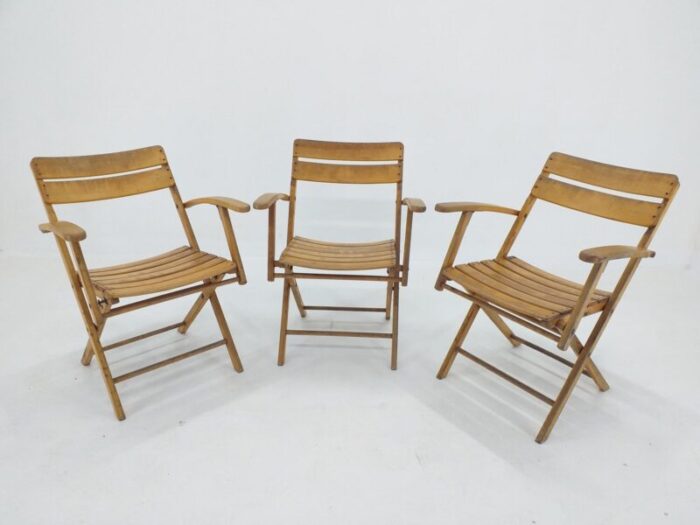 bauhaus folding armchairs from naether germany 1930s set of 3 7