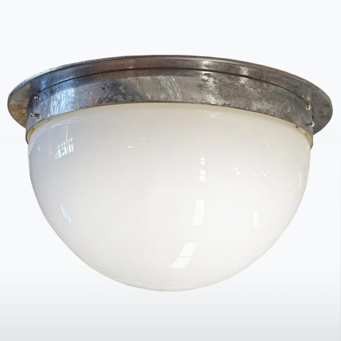 bauhaus opaline glass ceiling lamp 1930s 1