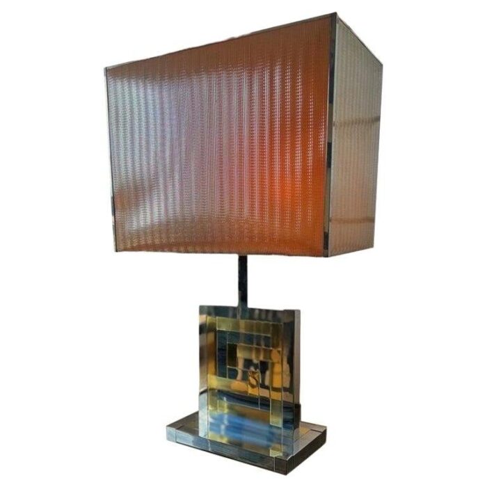 bicolore brass table lamp from bd lumica spain 1970s 1