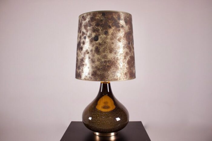 black blown glass floor lamp 1960s 2