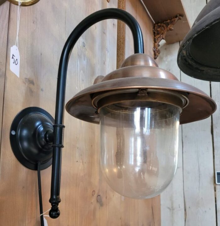 black middle copper barn light 4