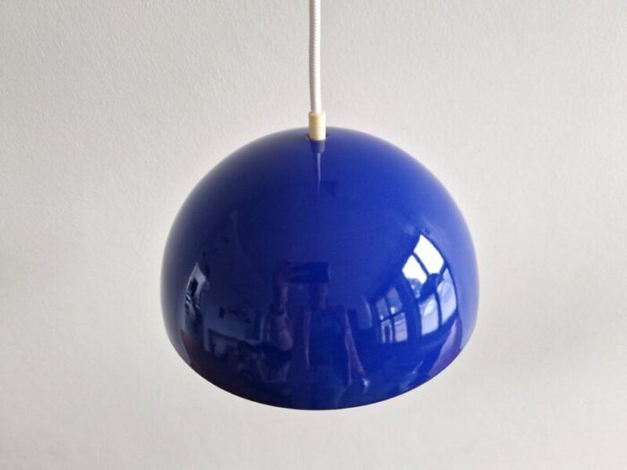 blue flowerpot pendant lamp by verner panton for louis poulsen denmark 1968 2