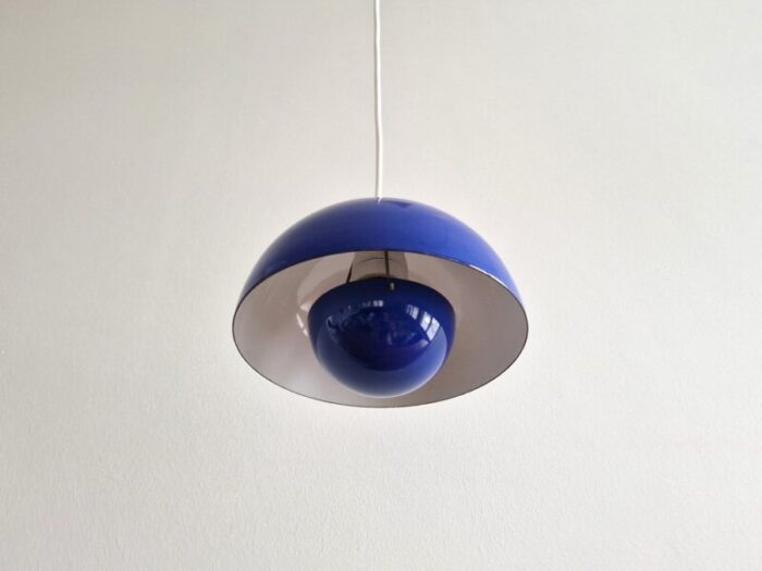 blue flowerpot pendant lamp by verner panton for louis poulsen denmark 1968 3