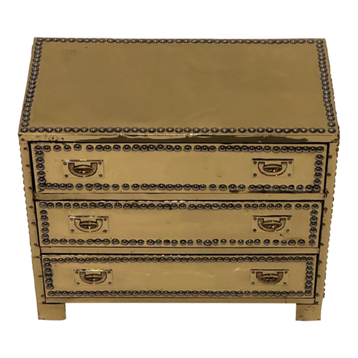 brass 3 drawer treasure chest by sarreid 4302