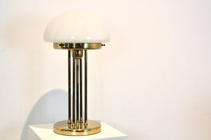 brass and opal glass table lamp 1