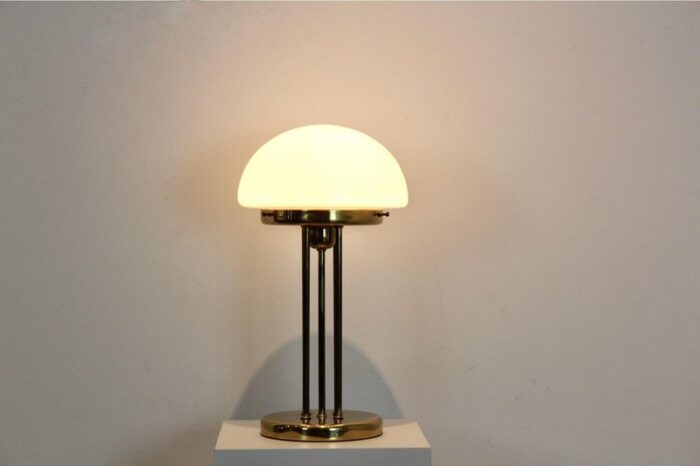 brass and opal glass table lamp 6