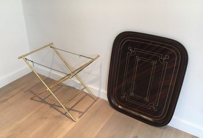 brass painted tole table 1950s 4