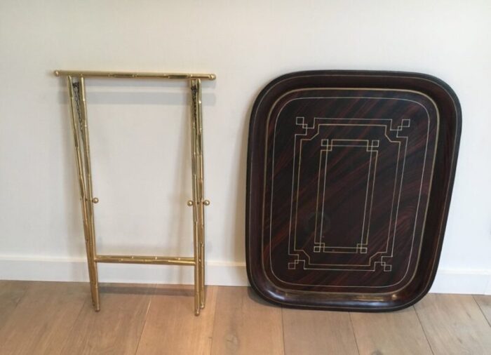 brass painted tole table 1950s 5