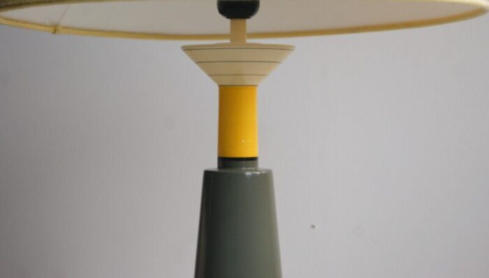 bright colored glossy painted table lamp memphis style design from the 1980s 3229