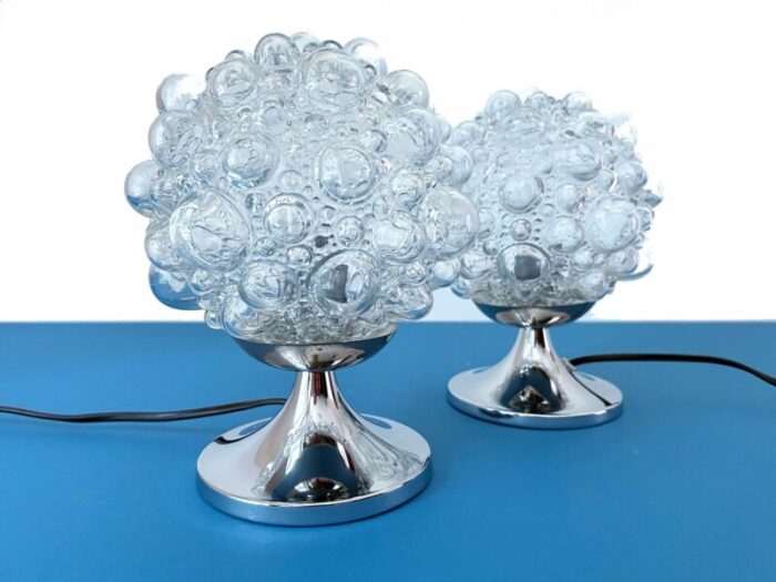 bubble glass table lamps from limburg set of 2 10