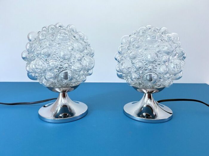 bubble glass table lamps from limburg set of 2 12