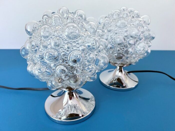 bubble glass table lamps from limburg set of 2 14