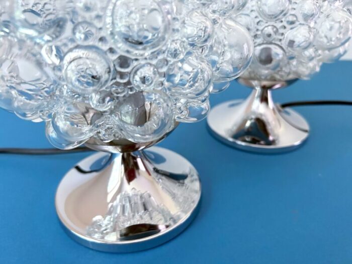 bubble glass table lamps from limburg set of 2 15