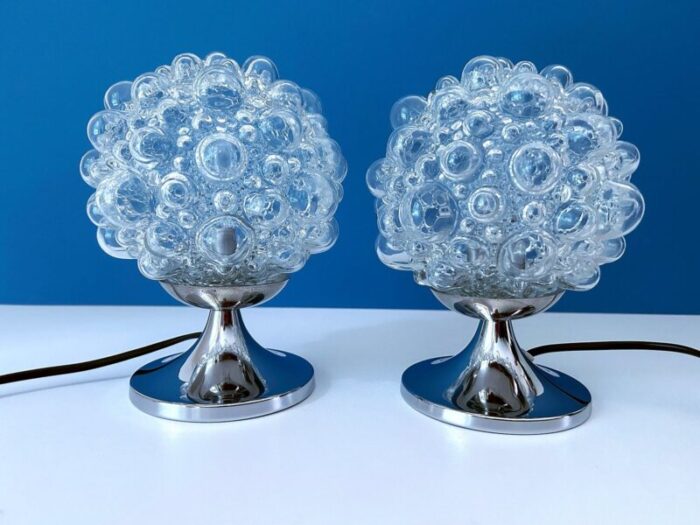 bubble glass table lamps from limburg set of 2 2