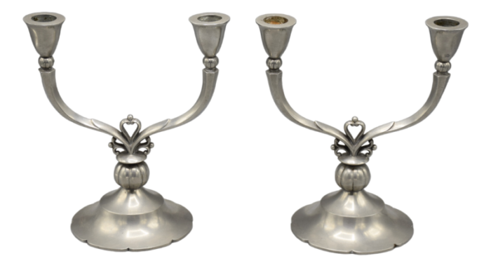 candleholders by ib just andersen for gab 1930 set of 2 7775