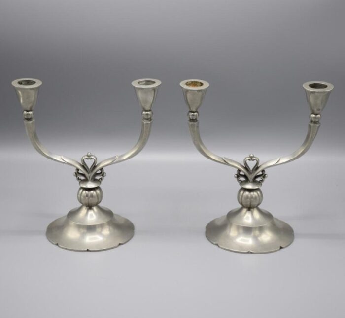 candleholders by ib just andersen for gab 1930 set of 2 8788