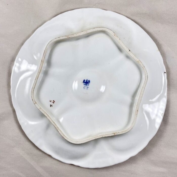 carl tielsch porcelain oyster plate c1875 2446