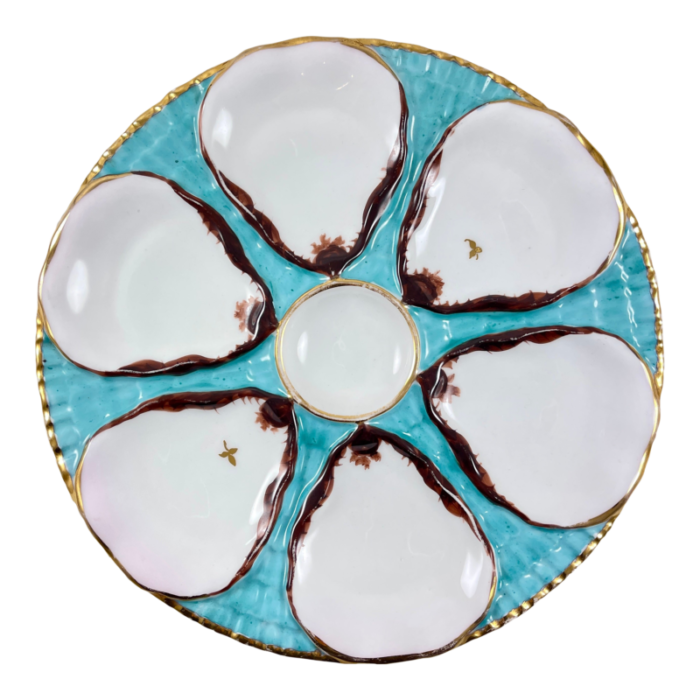 carl tielsch porcelain oyster plate c1875 9762