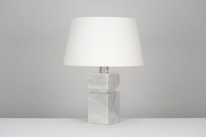 carrara marble table lamp 1970 1