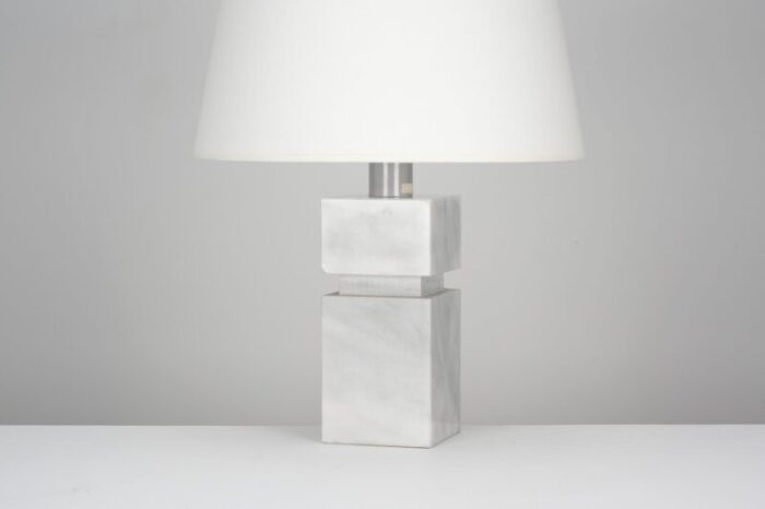 carrara marble table lamp 1970 2