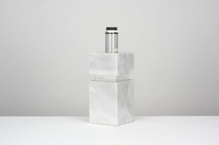 carrara marble table lamp 1970 6