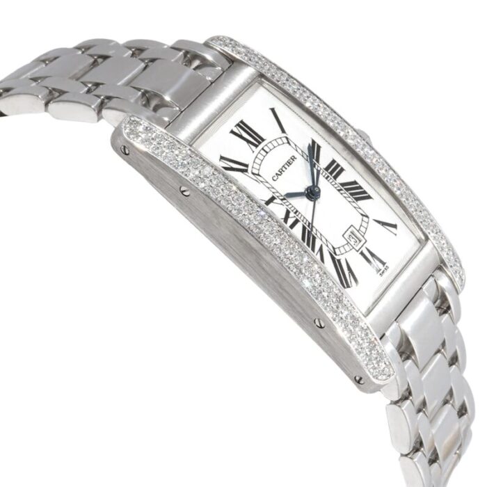 cartier tank americaine wb7026l1 unisex watch in white gold 2582