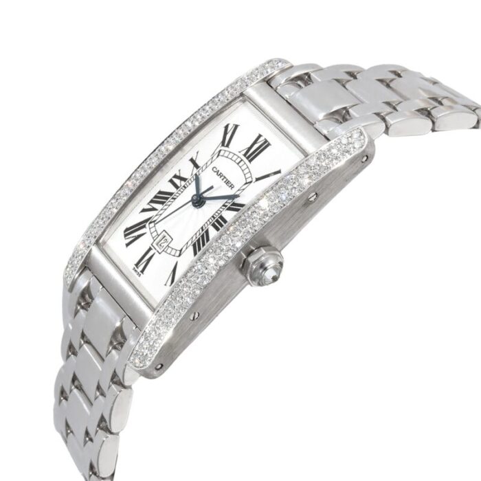 cartier tank americaine wb7026l1 unisex watch in white gold 7187