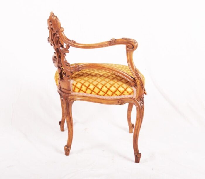 carved walnut french louis xv corner chair 1870 11