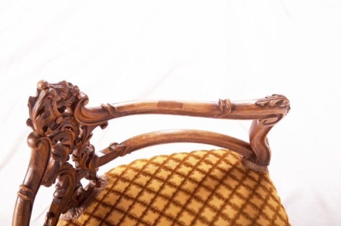 carved walnut french louis xv corner chair 1870 6