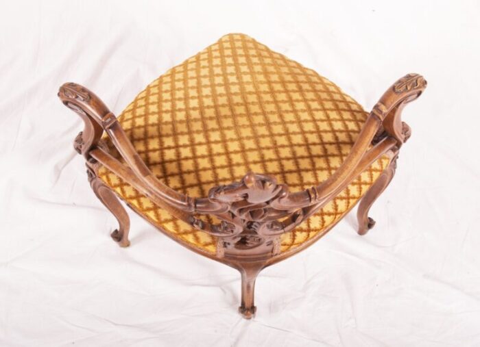 carved walnut french louis xv corner chair 1870 9