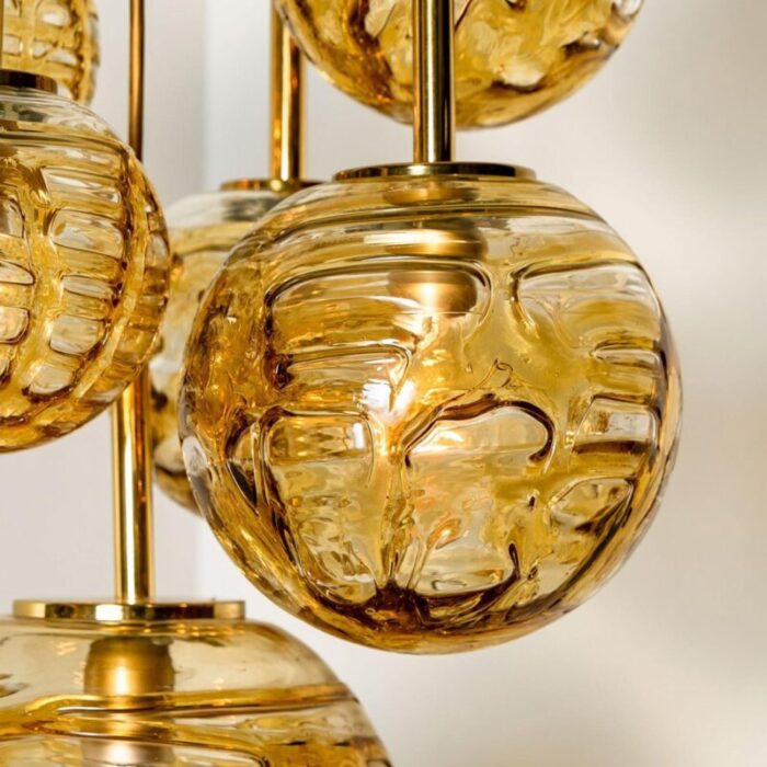 cascade fixture with six yellow murano glass globes 1960s 10