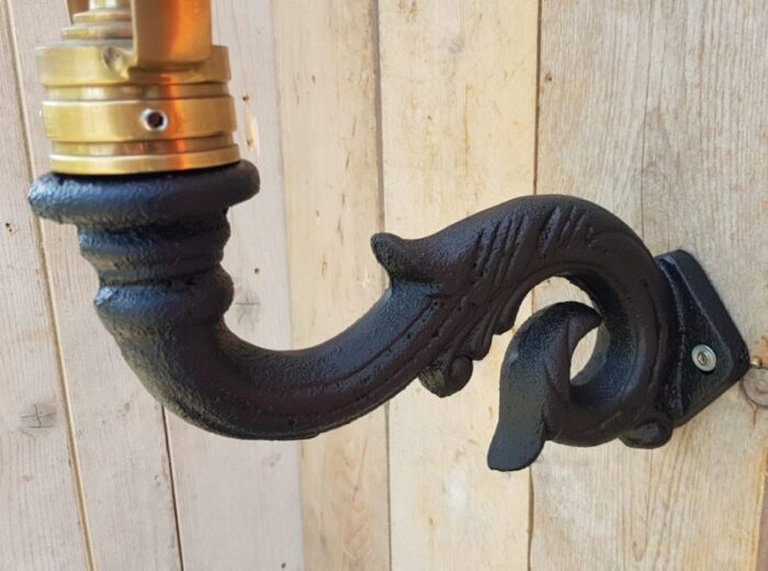 cast iron and copper wall lantern 3