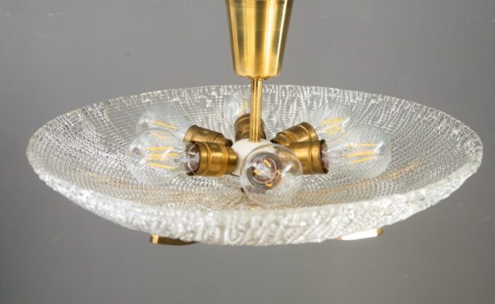 ceiling lamp with structure glass shade by j t kalmar for kalmar lighting vienna 1950s 7