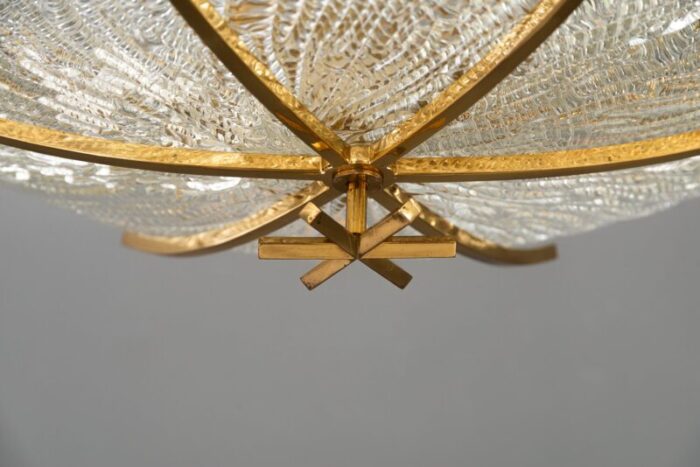 ceiling lamp with structure glass shade by j t kalmar for kalmar lighting vienna 1950s 8