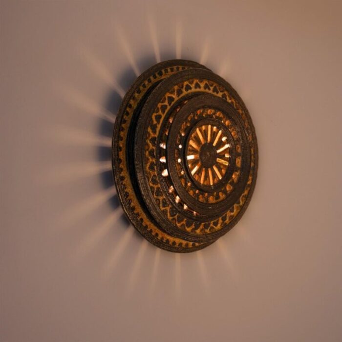 ceramic wall light denmark 1970 9